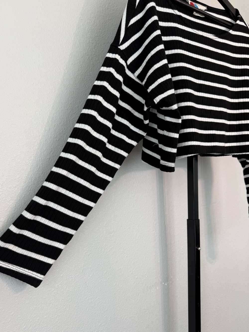 Free People FP Beach Striped Ribbed Oversized Sweater Long Sleeve Women Size M - Picture 7 of 10